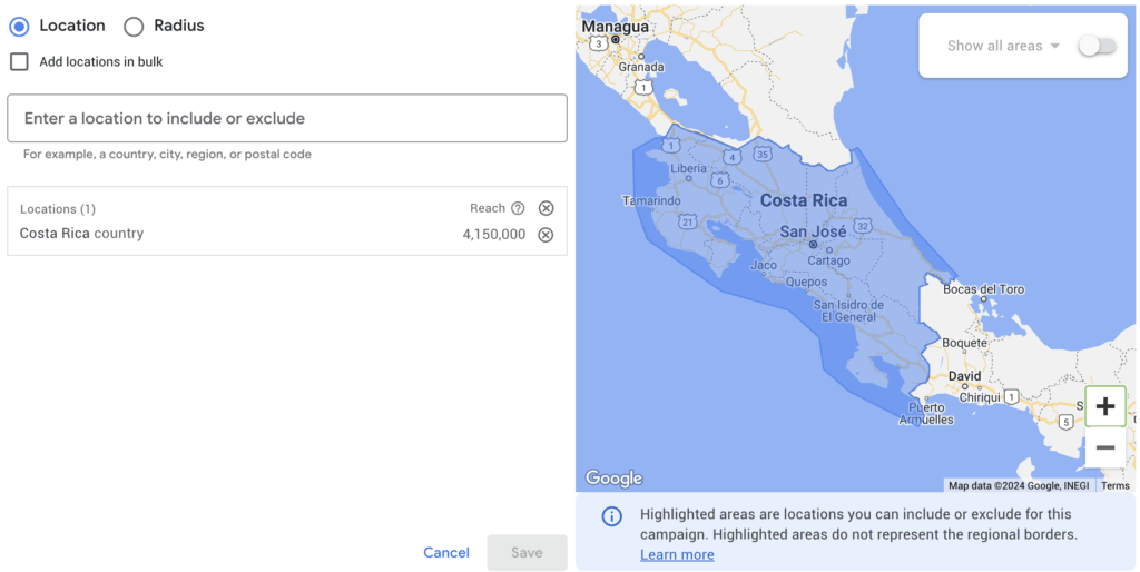 Location Targeting